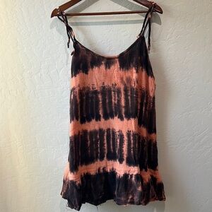 One Teaspoon Black and orange dress Tie Front Relaxed